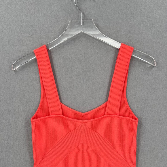 RAG & BONE Top Womens Medium Coral Orange Asher Tank Stretch Knit Shirt - Picture 8 of 15